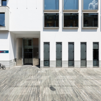 Exterior view of the BTV Stadtforum in the center of Innsbruck