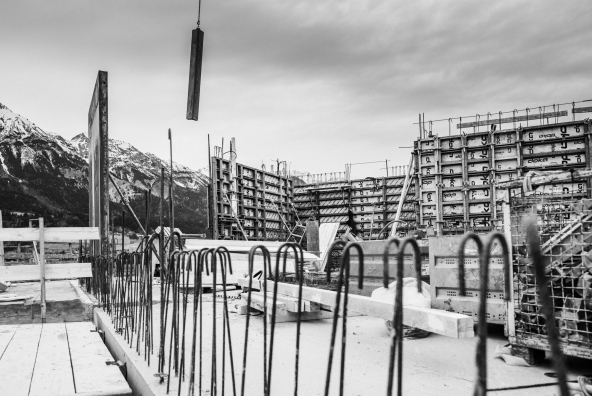 Construction site for residential building
