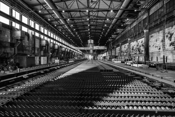 Bauteile in Fabrik