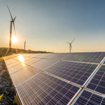 Solar und Wind Energie