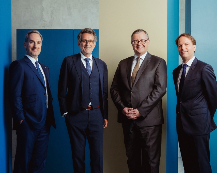 Management Board: Dr. Hansjörg Müller, Gerhard Burtscher, Mario Pabst, Dr. Markus Perschl