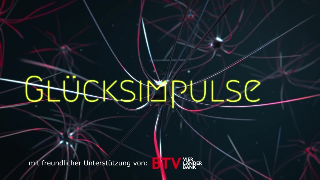 Grafische Darstellung von Synapsen. Text im Bild: "GLÜCKSIMPULSE mit freundlicher Untersttzung von: BTV VIER LÄNDER BANK