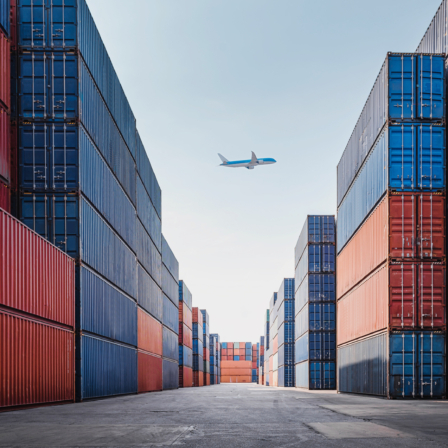 Außenhandelsgeschäft mit Container Transporten