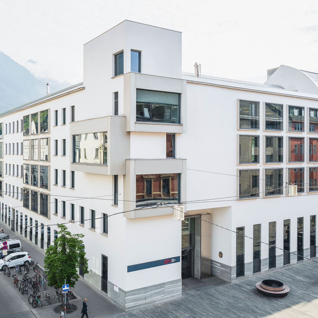 Außenansicht vom BTV Stadtforum in Innsbruck